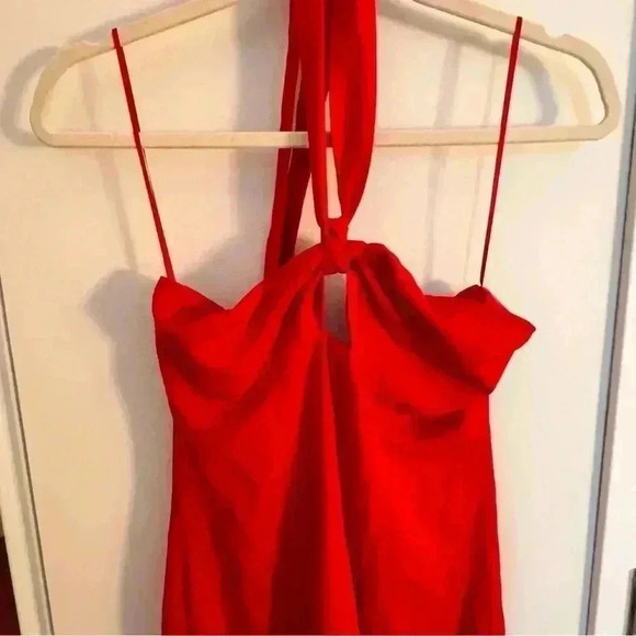 Abercrombie Red Halter Dress with Cut Out SIZE SP - Picture 4 of 5